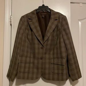 Brown Plaid Blazer
